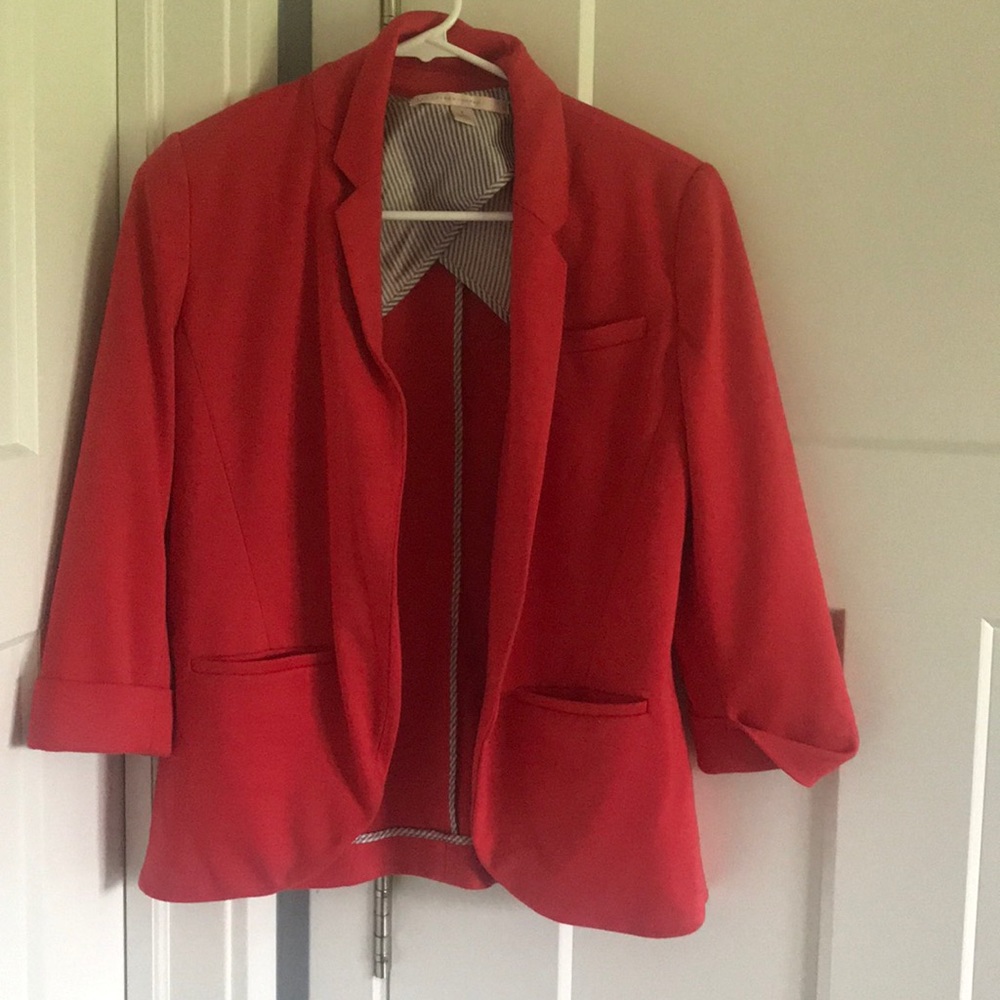 Red work blazer